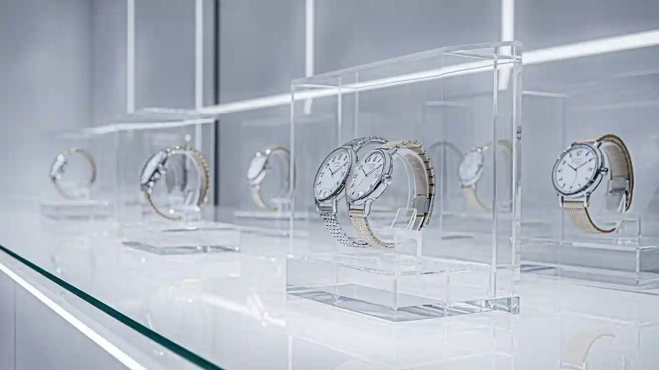 ما هو عرض الساعات الأكريليكي؟ التعريف، التركيب، والاستخدام