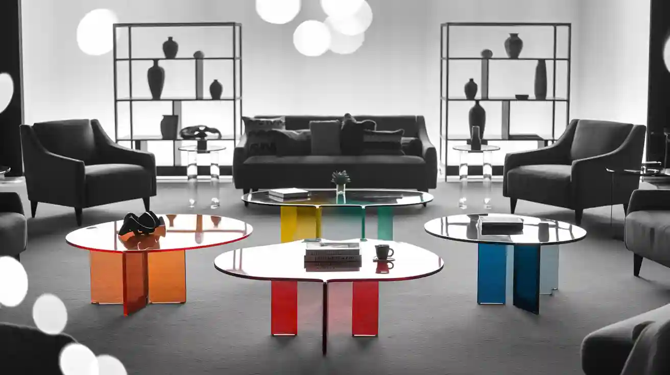 Explore Color Acrylic Coffee Tables Trends for 2025