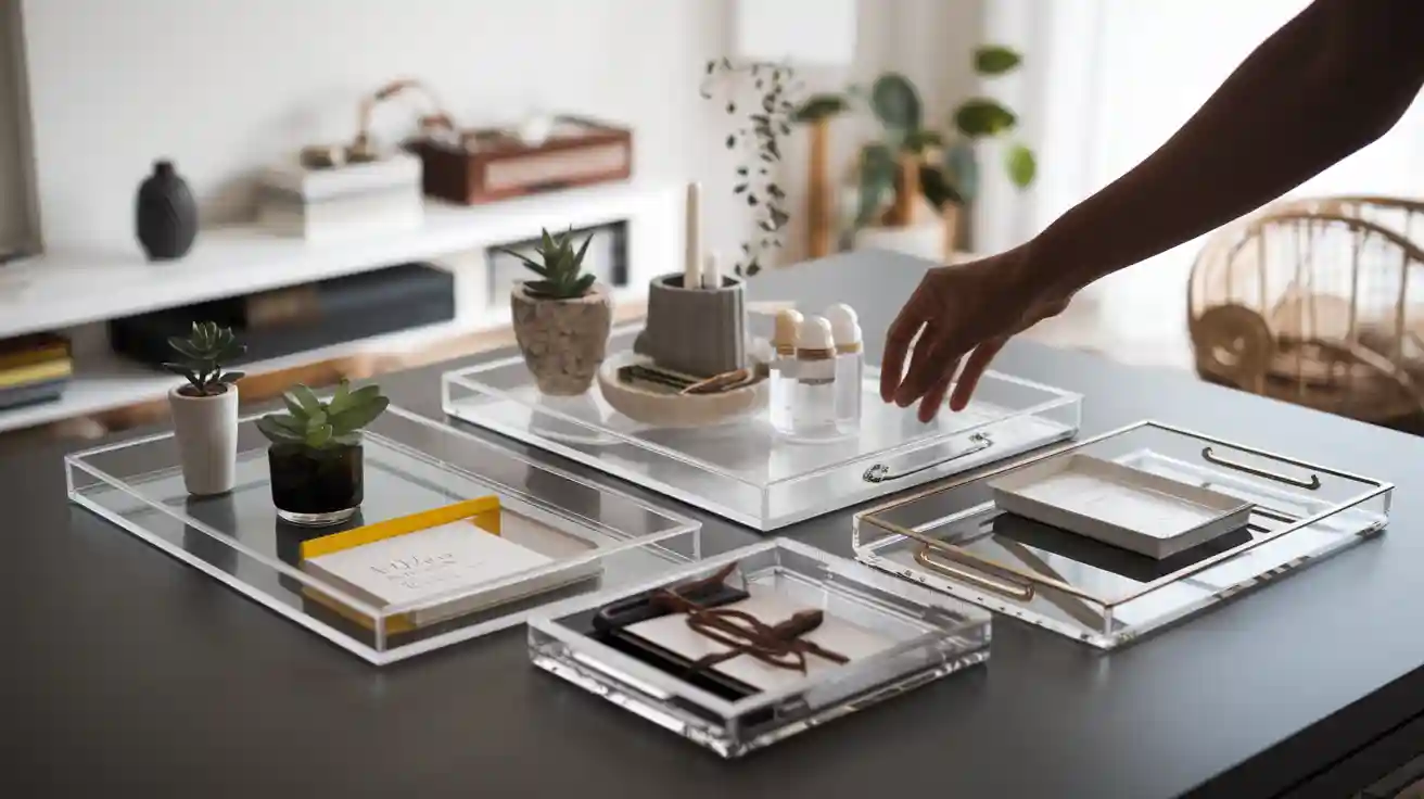 Acrylic Square Trays for Effortless Hosting