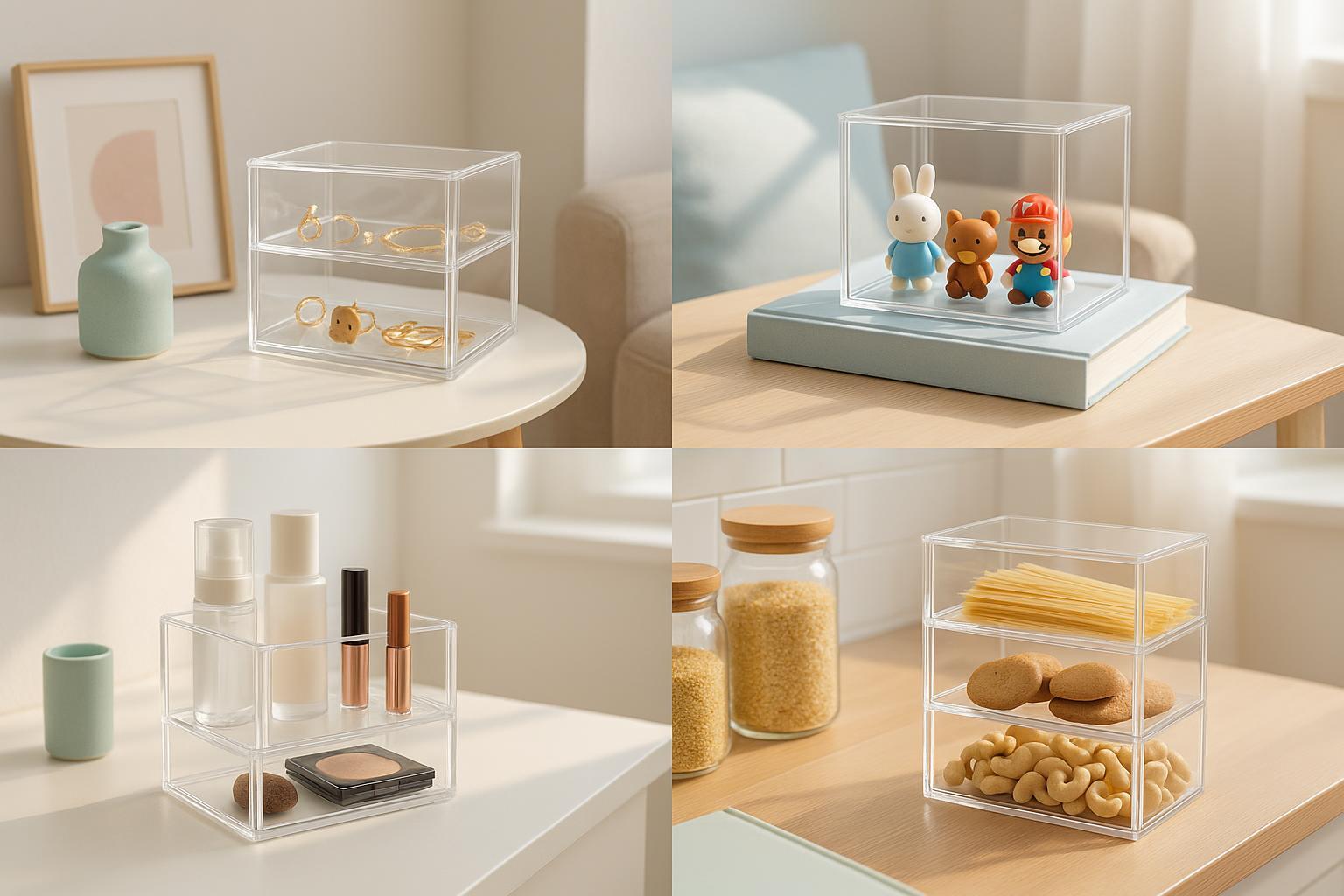 9 طرق مبتكرة لاستخدام صناديق العرض الأكريليكية لتنظيم المنزل