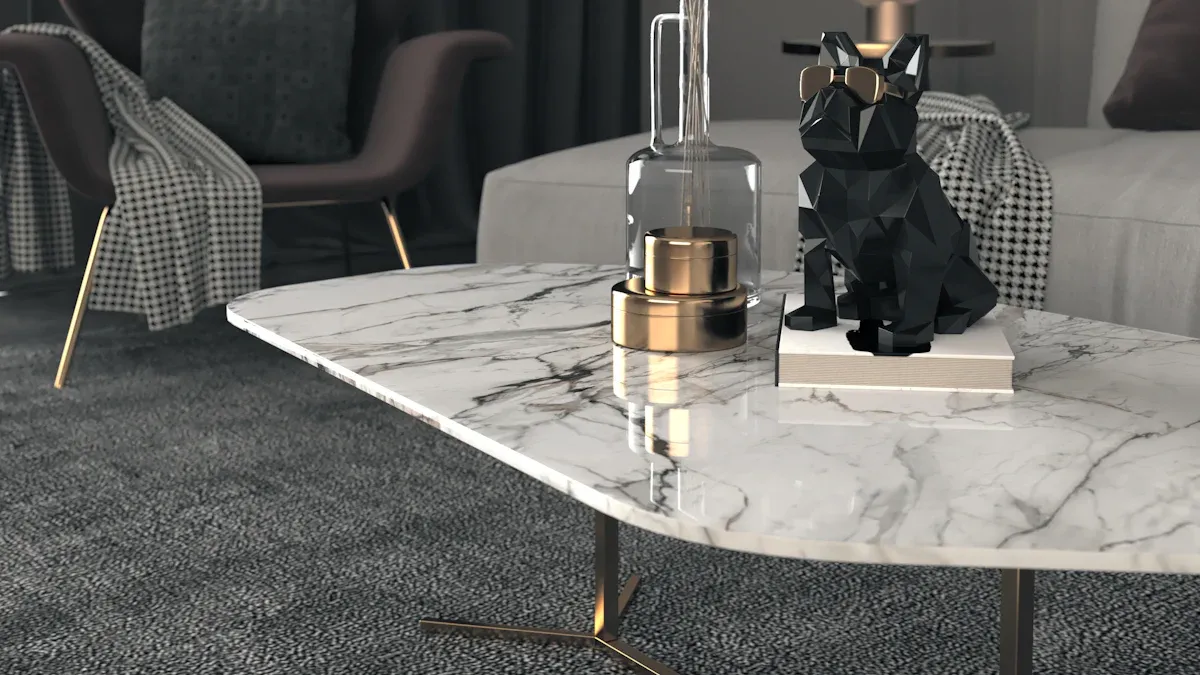 Guide des matériaux et de conception des tables basses en bois acrylique