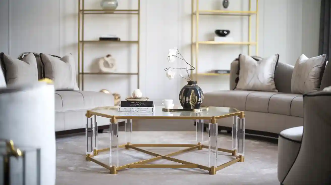 Tables basses en acrylique doré : la tendance incontournable de l’année