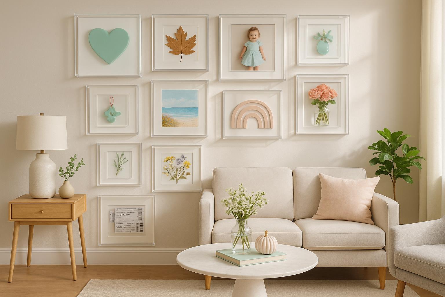 11 façons créatives d'utiliser des cadres carrés à effet d'ombre dans la décoration intérieure