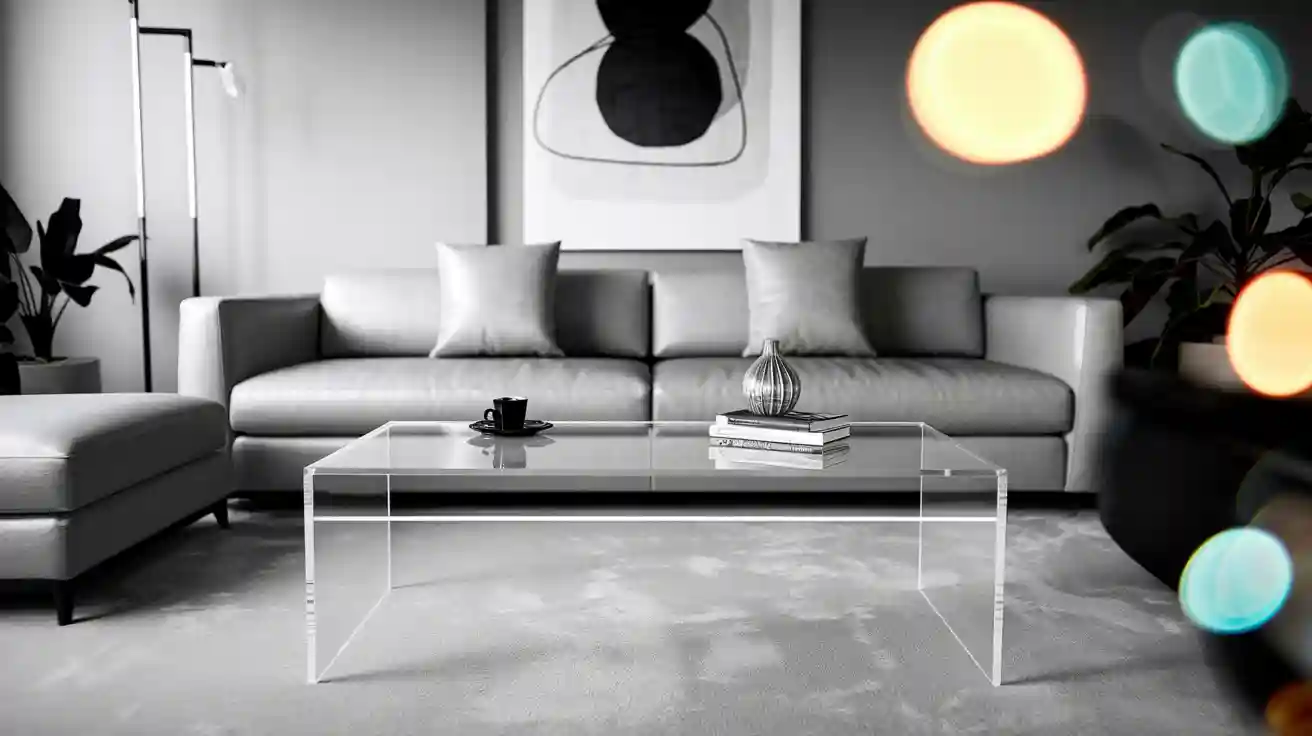 モダンな家のためのアクリル製ゴーストコーヒーテーブル