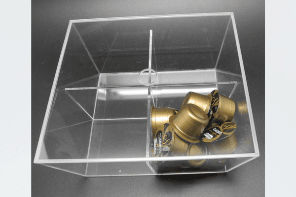 small acrylic boxes