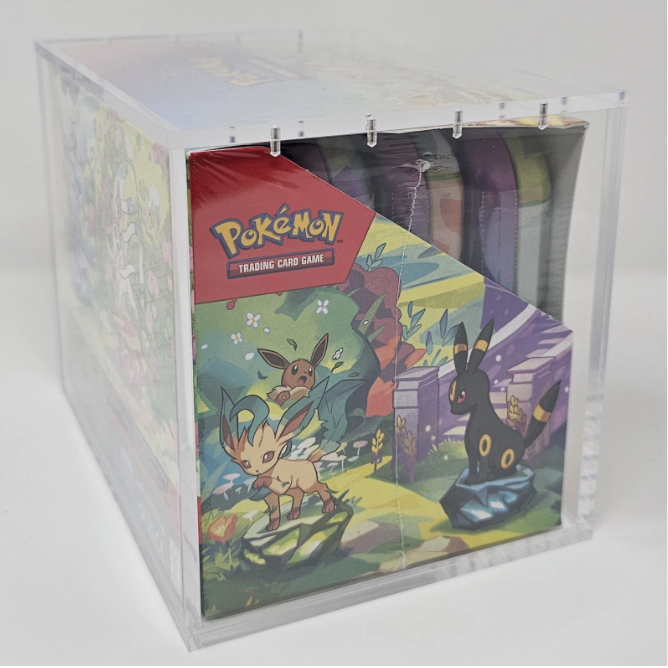 Acryl-Aufbewahrungsbox für 8 Pokémon Mini-Dosen mit Magnetverschluss