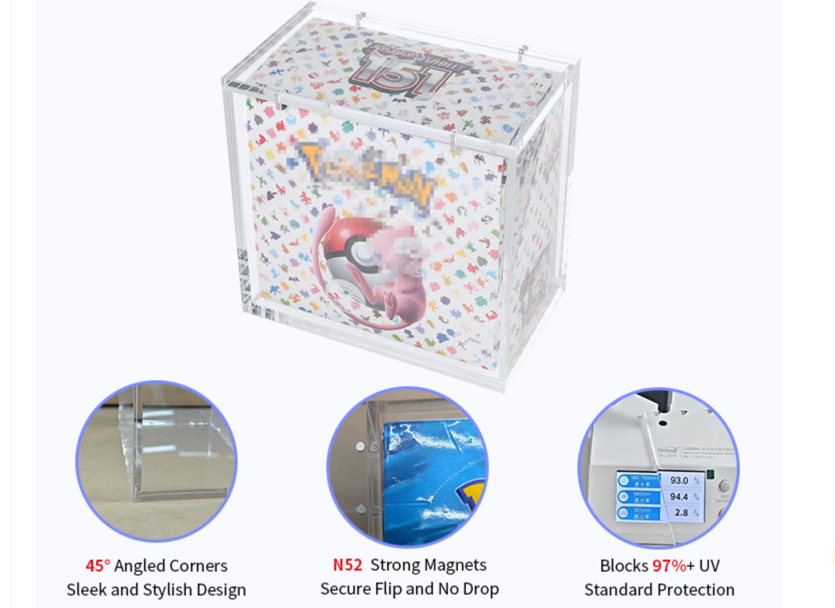Acrylic Pokémon ETB Protector Box un choix recommandé pour les sorties récentes
