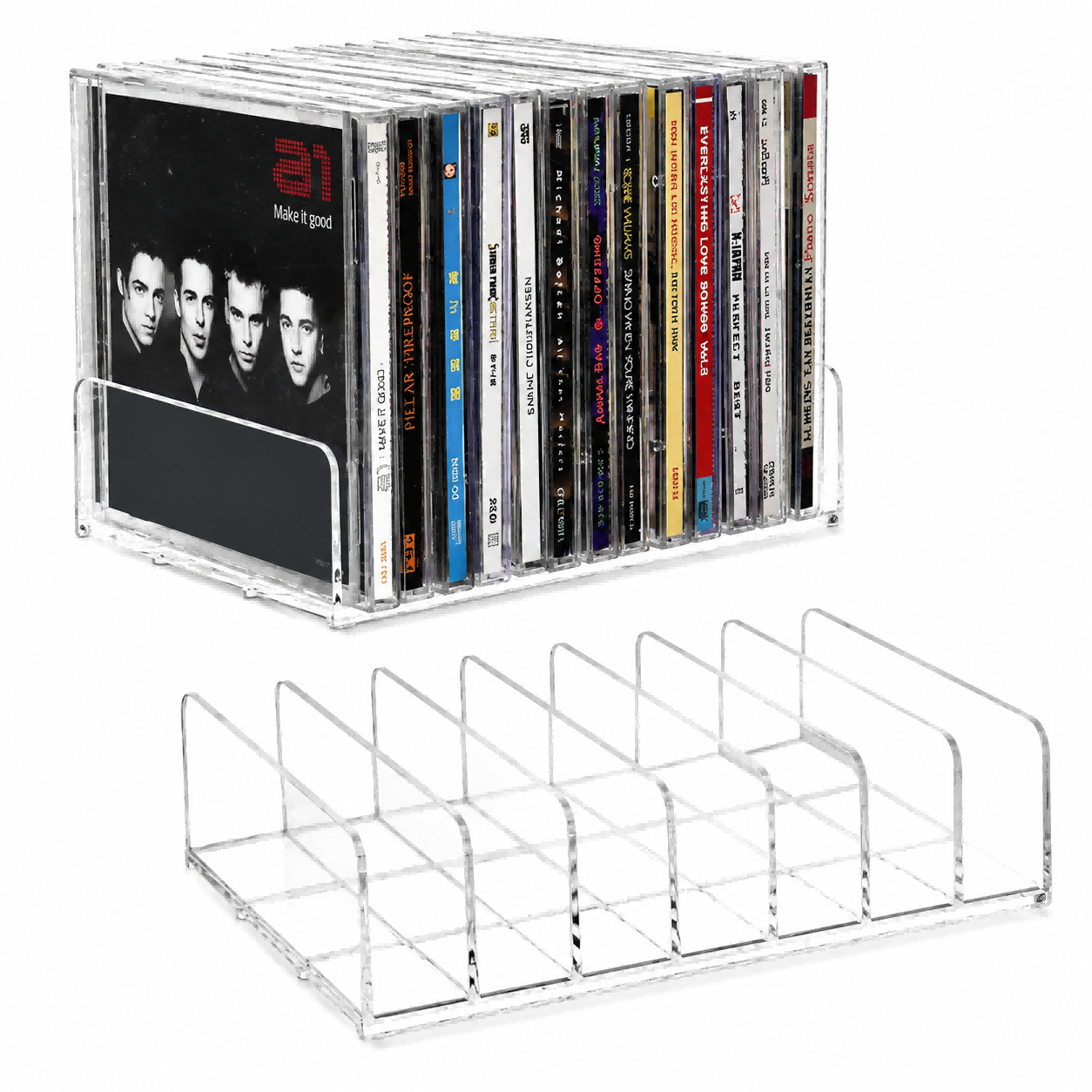 Acrylic CD Storage Rack Display Organizer for Music Collections