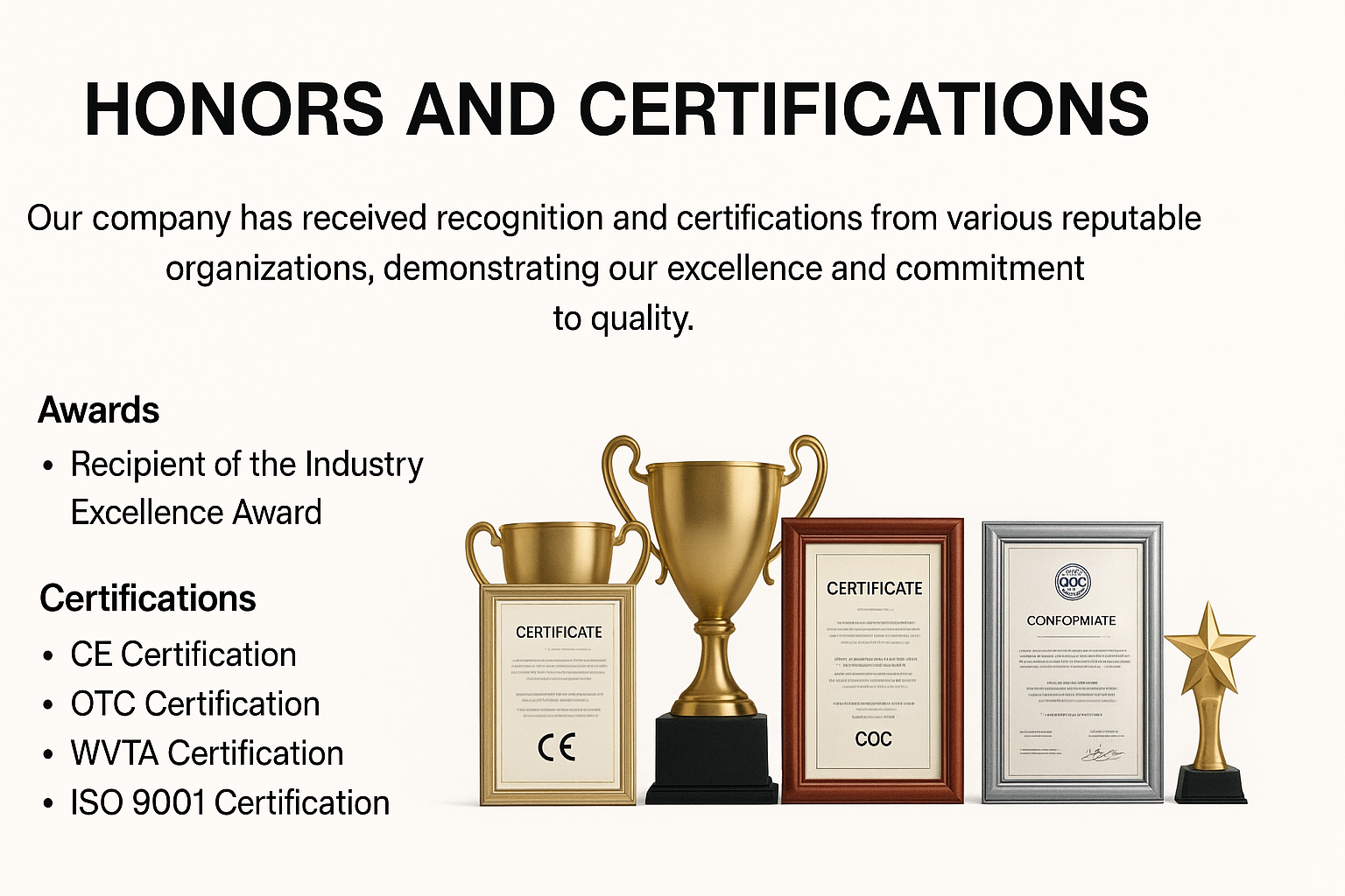 Honors and Certifications of EFON TECHNOLOGY