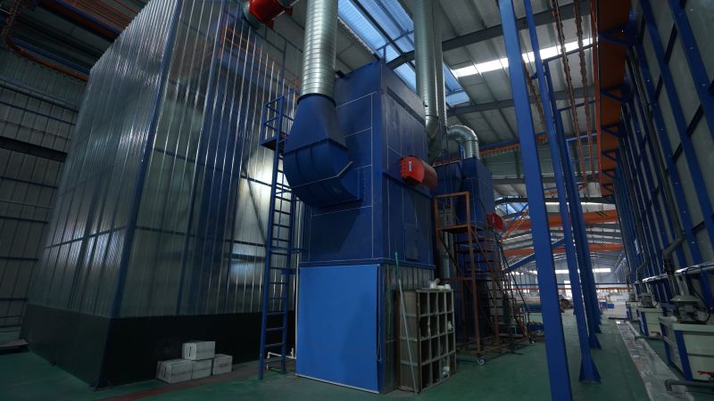 powder recovery spray booth system