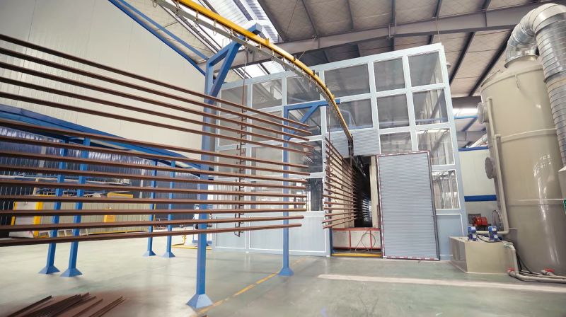 Horizontal Powder Coating Line for Guangyuan Xinhexin Aluminum Co., Ltd.