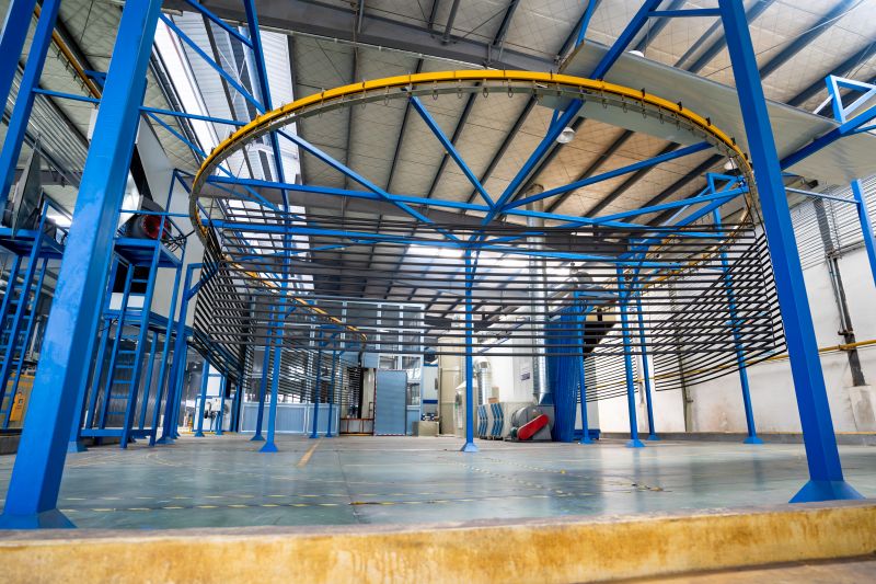 automatic vertical powder coating line