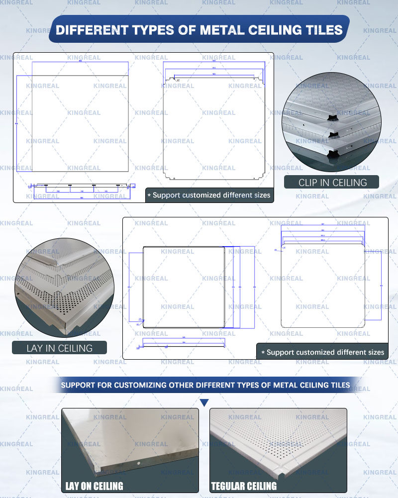 aluminum ceiling panels line