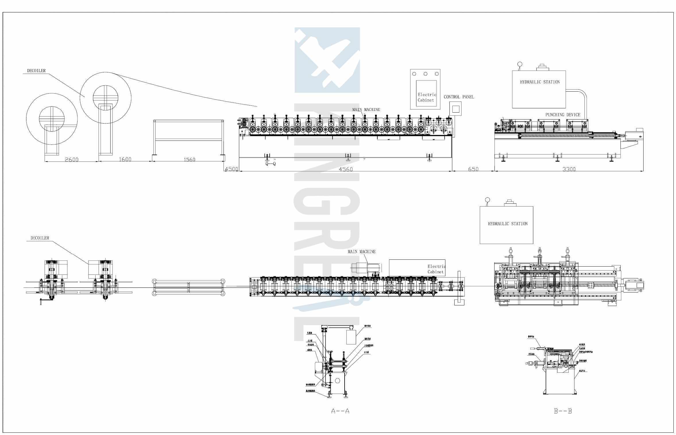 silhouette ceiling grid machine