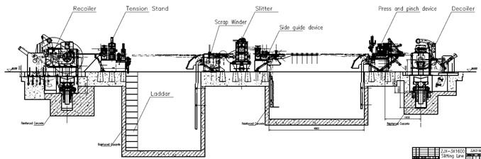 metal coil slitting machine