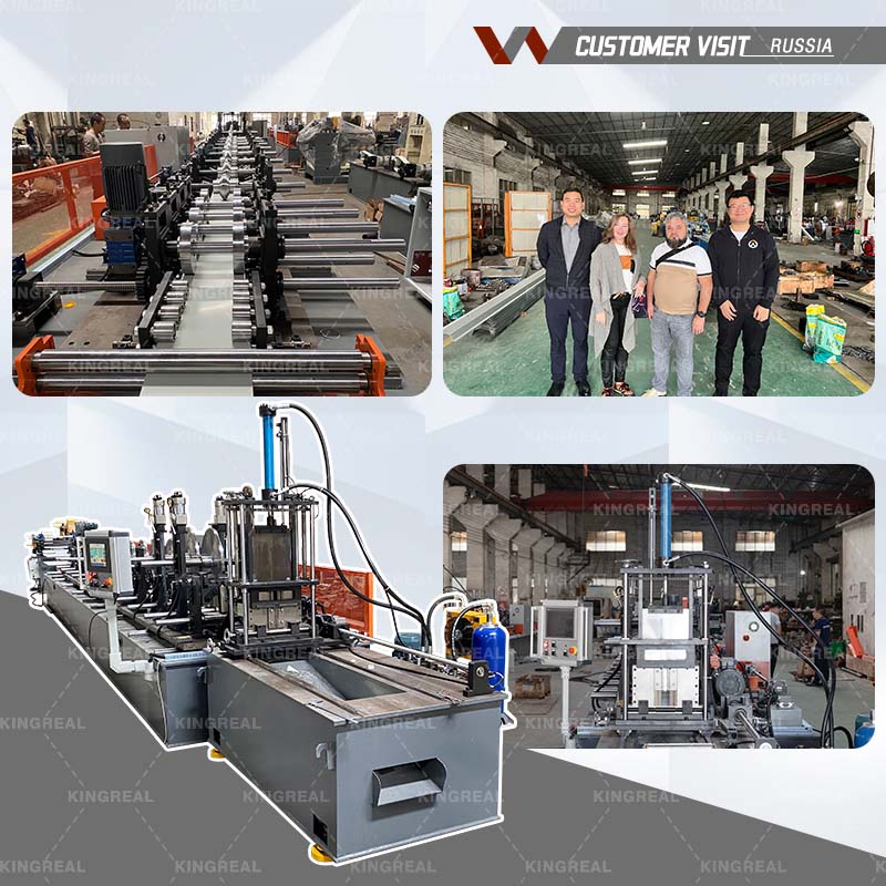 Russian Customers Visit -- Metal Baffle Ceiling Machine