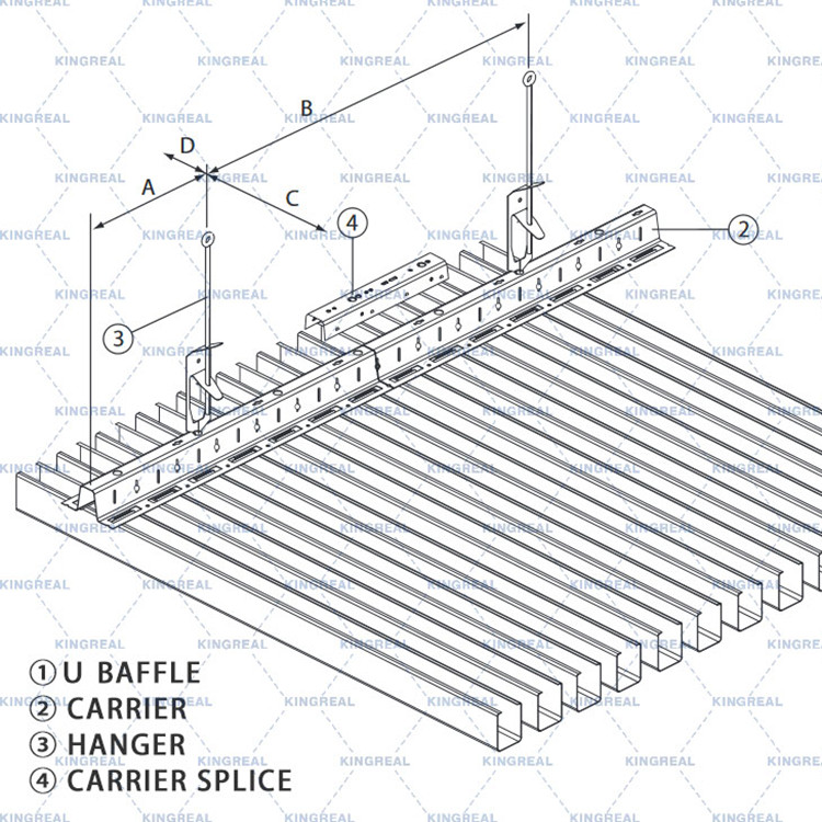 u baffle ceiling machine