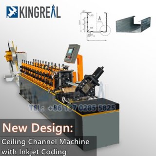 Nouvelle conception – Machine de fabrication de canaux de plafond avec codage à jet d'encre