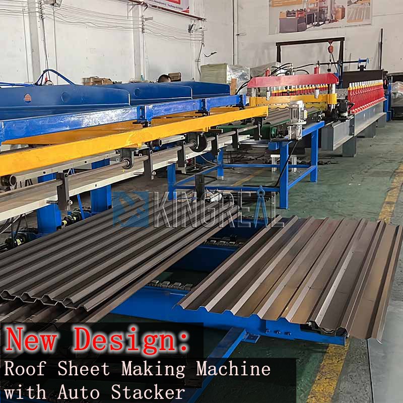 New Design: Roof Sheet Making Machine with Auto Stacker