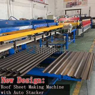 Nouvelle conception : machine de fabrication de tôles de toiture avec empileur automatique