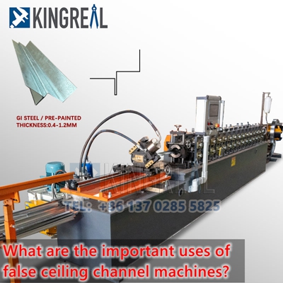 What are the important uses of false ceiling channel machines?