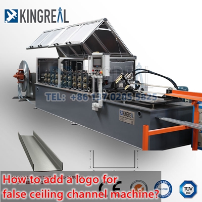 How to add a logo for false ceiling channel machine?