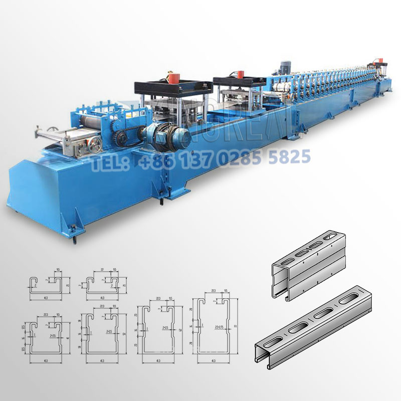solar mounting strut channel roll forming machine
