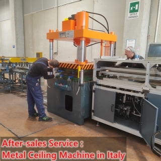 Service après-vente : Machine pour plafonds métalliques en Italie