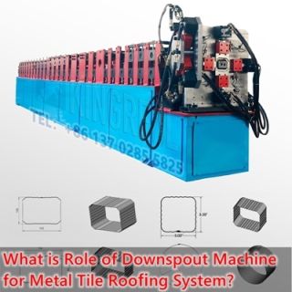 Quel est le rôle de la machine de descente pluviale pour le système de toiture en tuiles métalliques ?