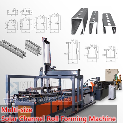 Multi-size Solar Channel Roll Forming Machine
