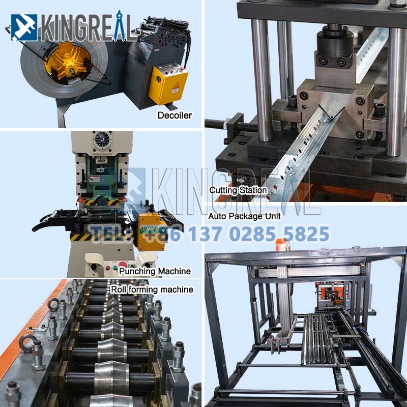 Macchina formatrice a rulli per cordoni angolari