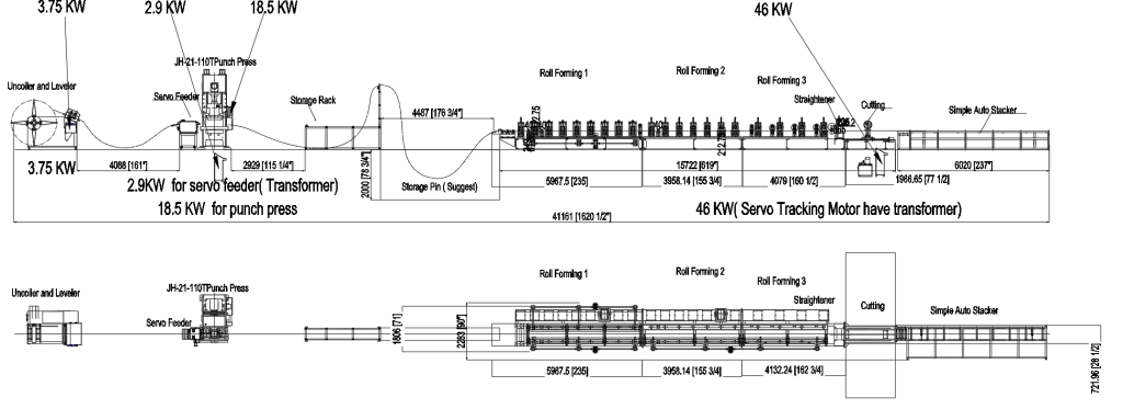 pallet upright rack roll forming machine
