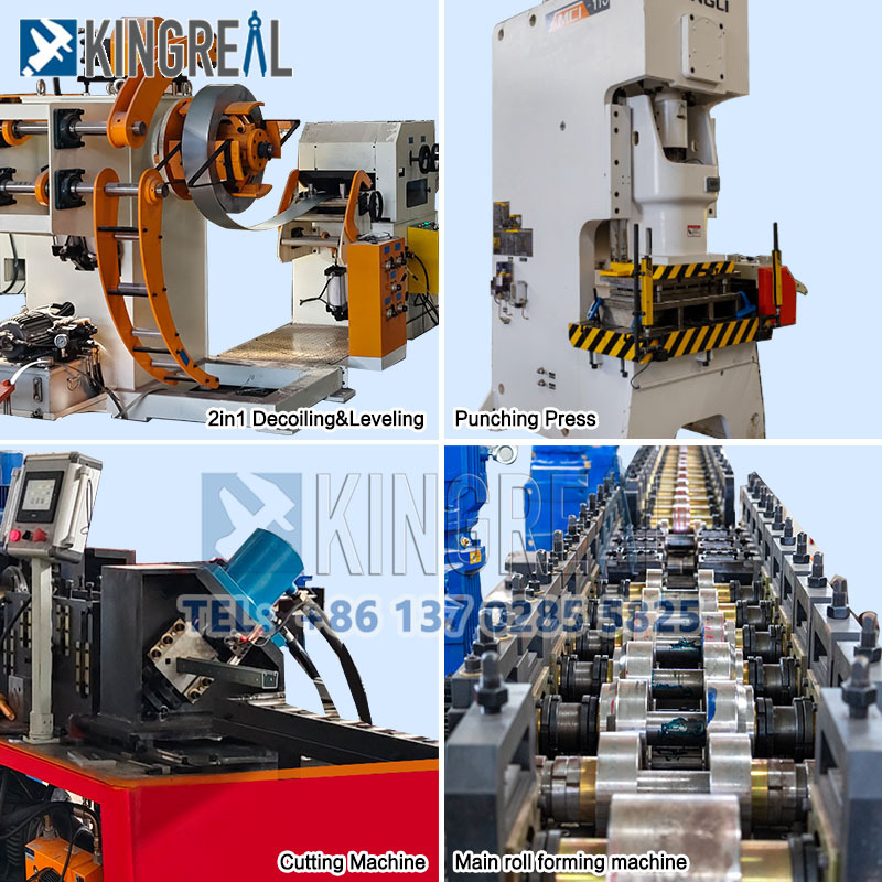 Máquina de perfilagem de canaletas Unistrut em U