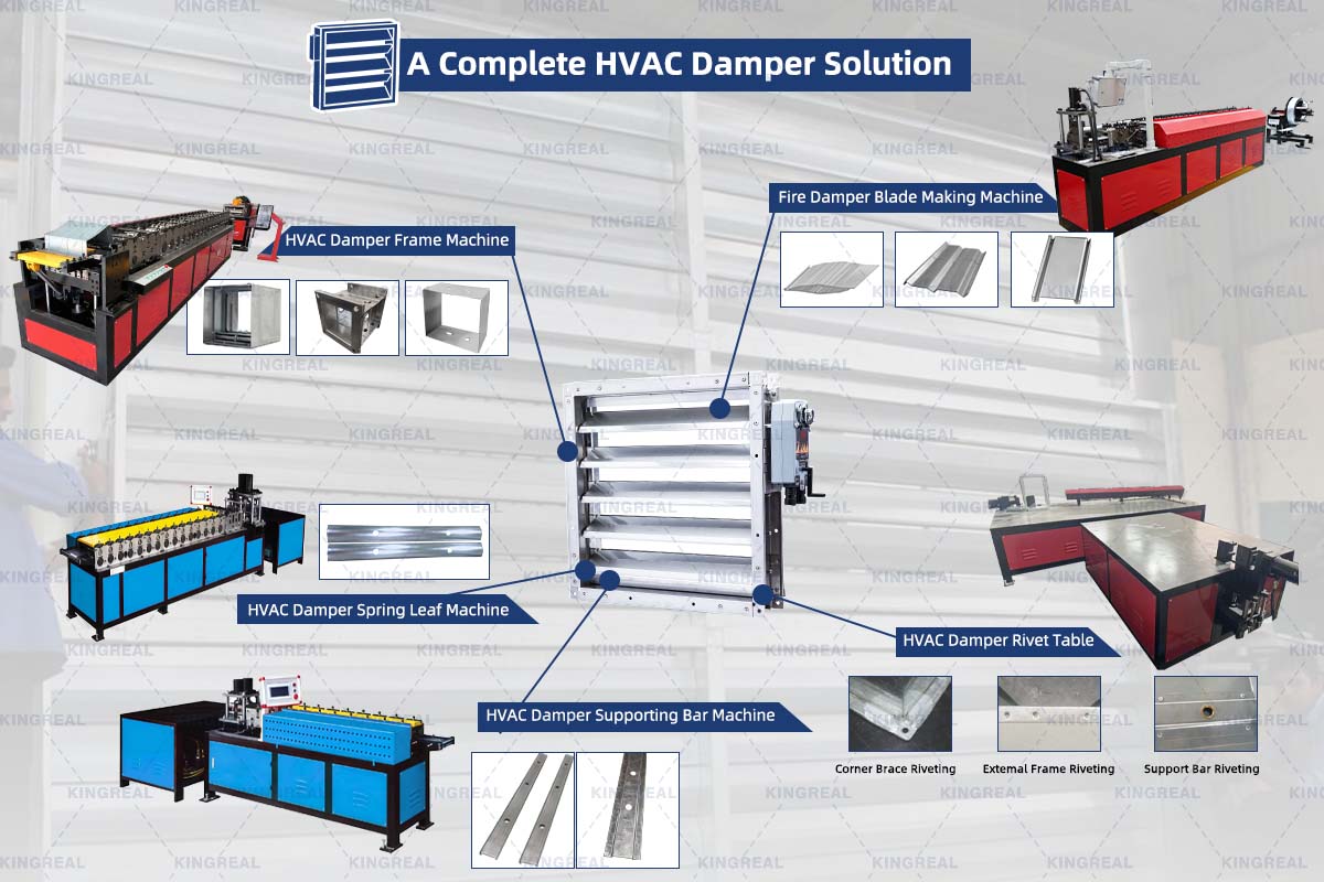 hvac damper frame making machine