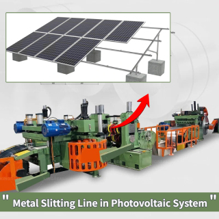 Ligne de découpe de métal dans un système photovoltaïque