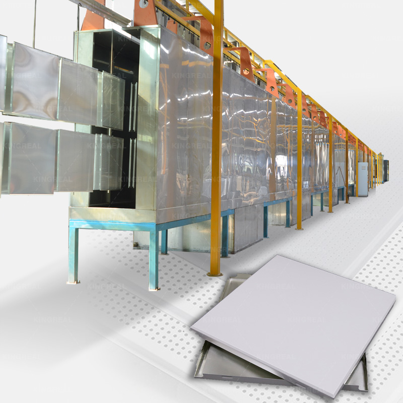horizontal metal powder coating line