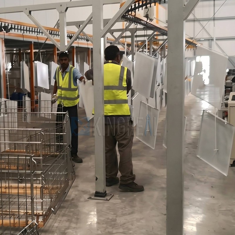 horizontal metal powder coating line