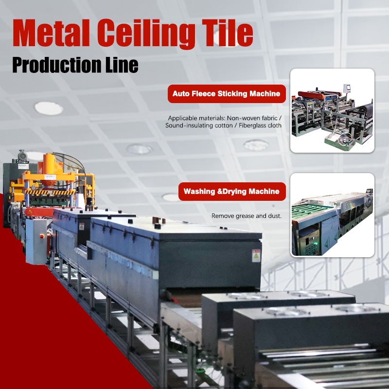 aluminum ceiling panels line