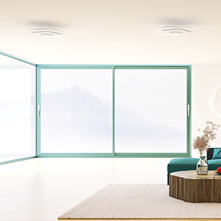 Metal frame sliding door