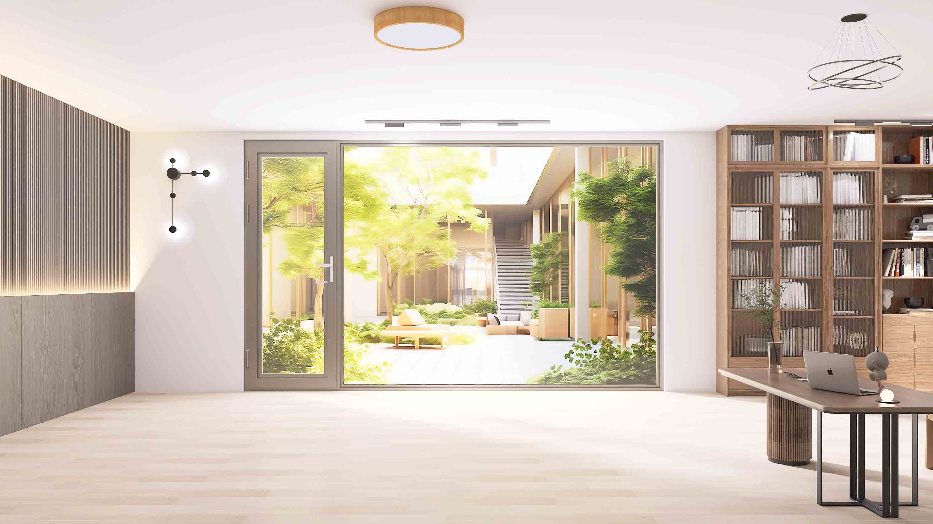 aluminum door screen integrated