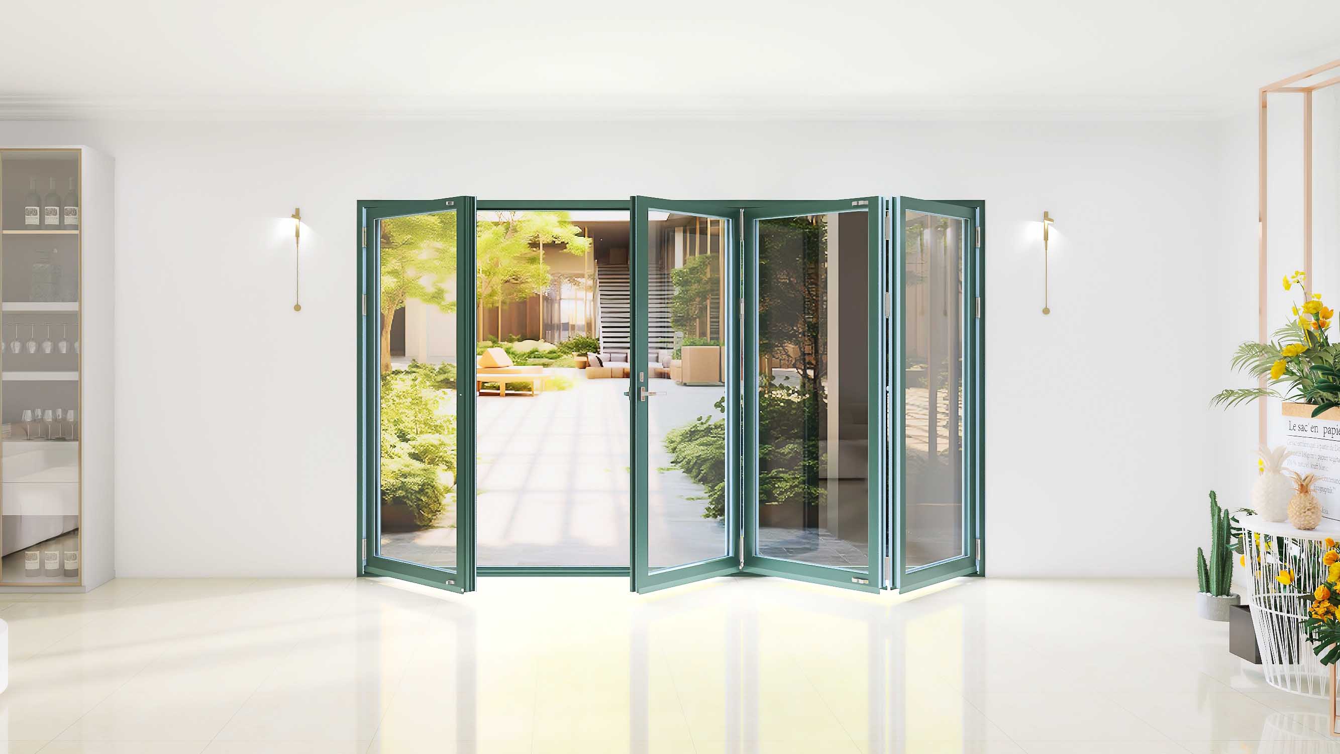 aluminum bi-folding door