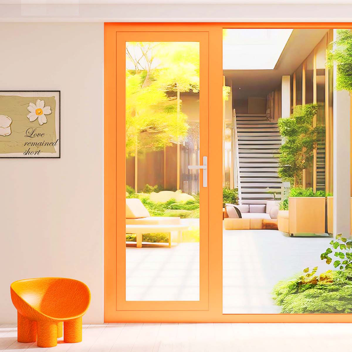 Swing glass door