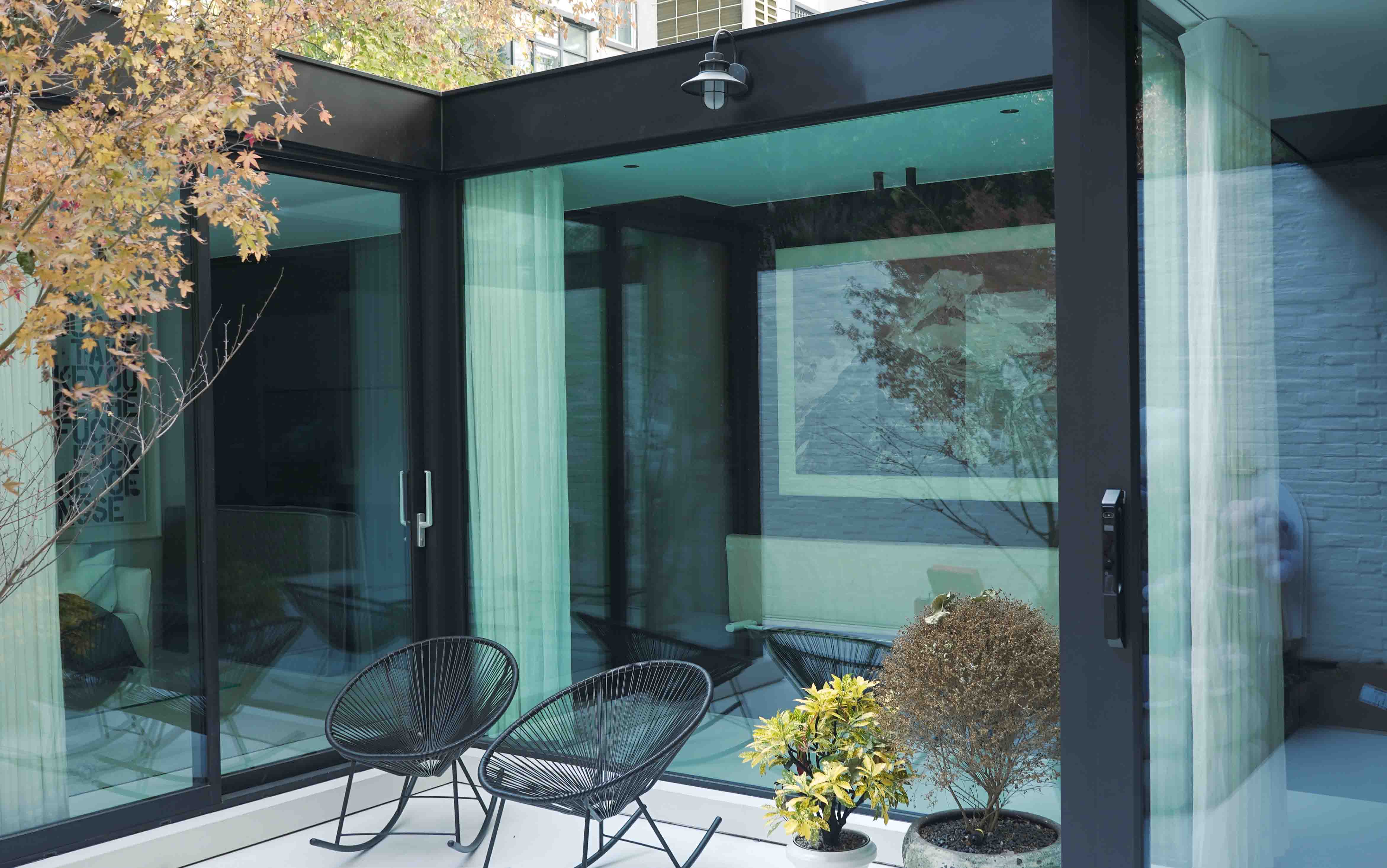 aluminum door screen integrated