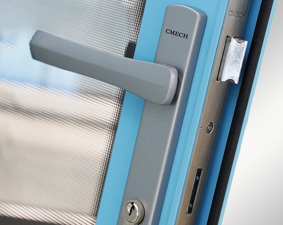 aluminum door screen integrated