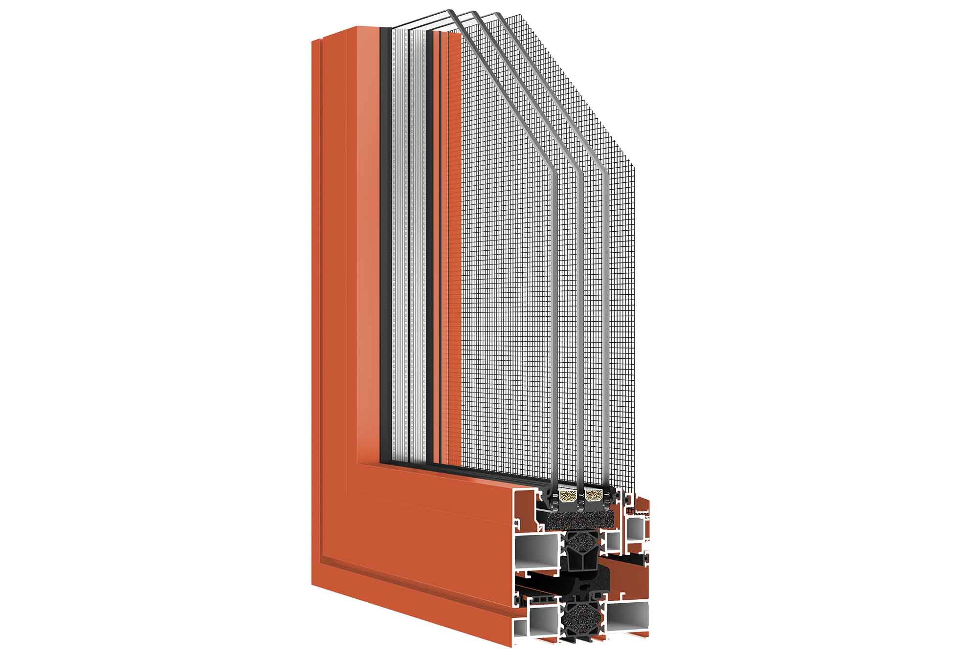 Insulation Aluminum Window Screen Integrated