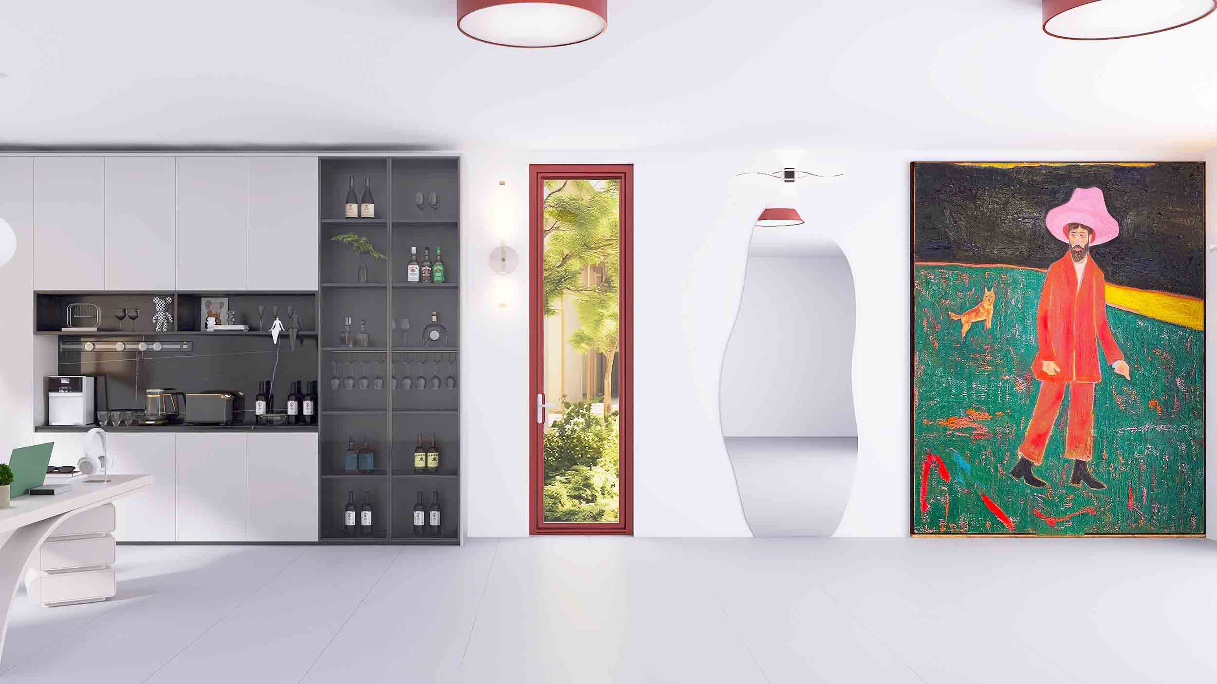 Slim Frame Outward Opening Door