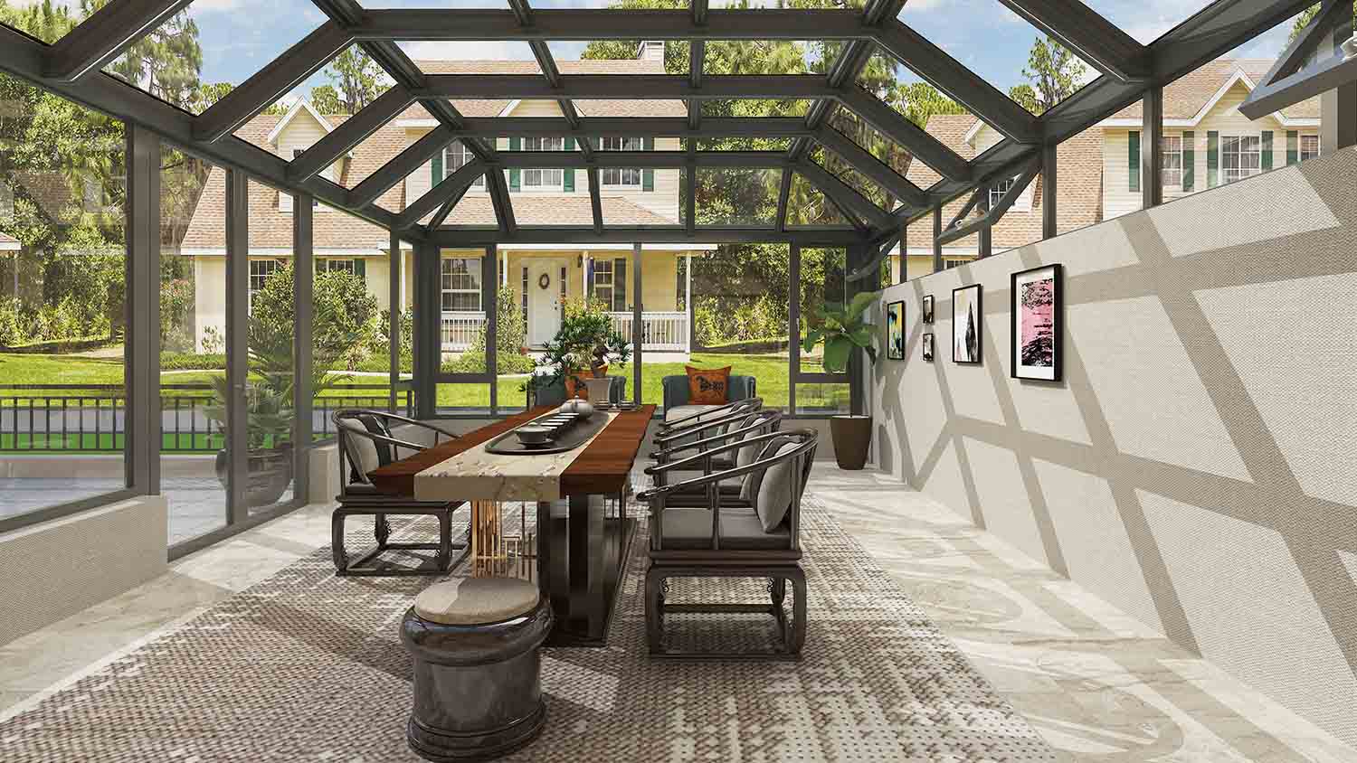 All-season and four-season sunroom