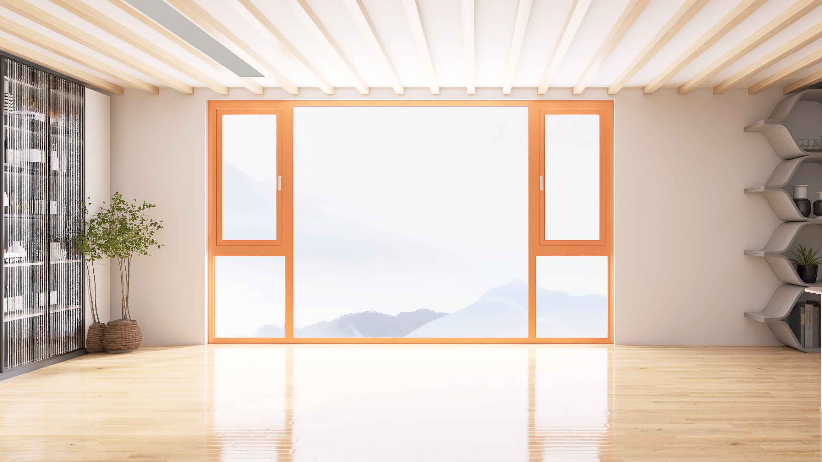 Outward opening aluminum casement windows