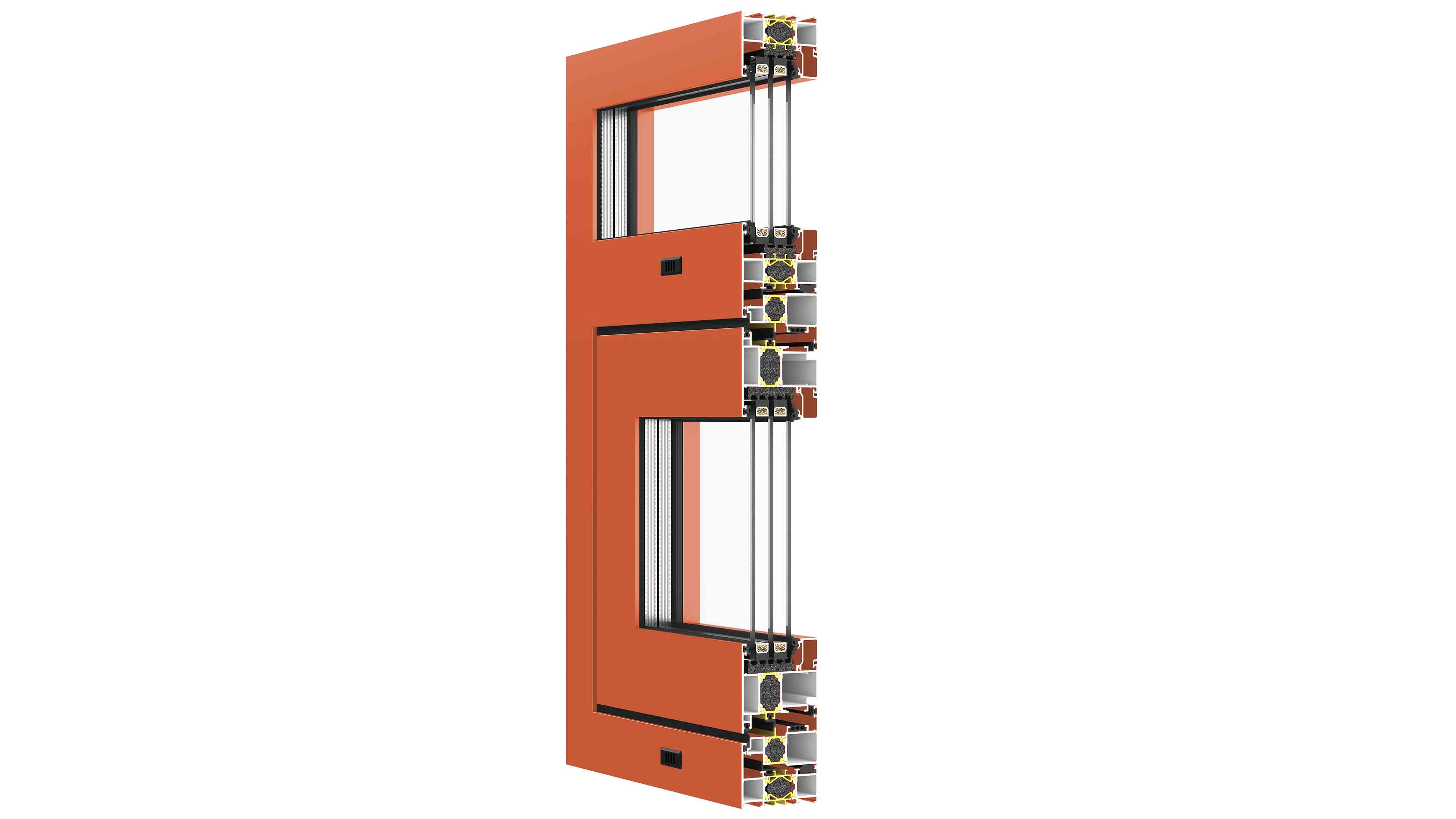 Outward opening aluminum casement windows