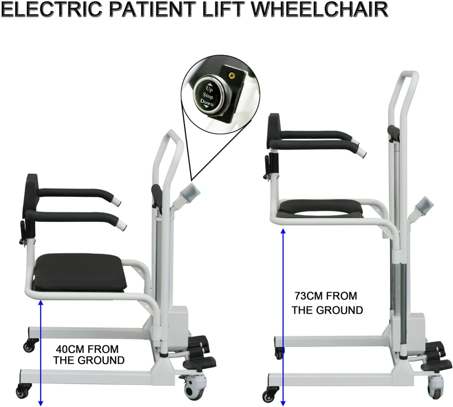 Electric Control Patient Lift Moving Wheelchair For Obese People